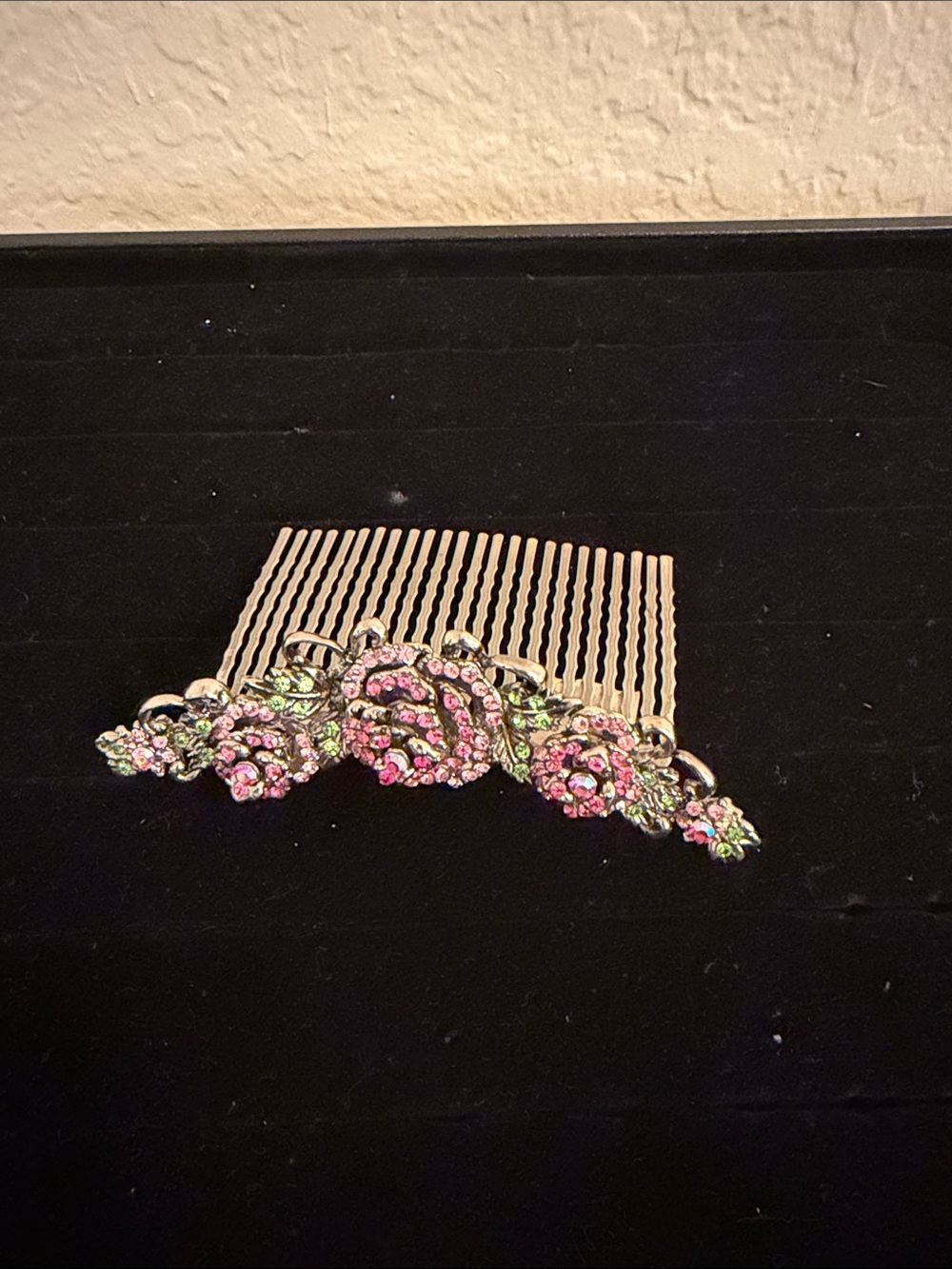 Floral Pink Crystal Hair ornament- Elegant Women’s Accessory